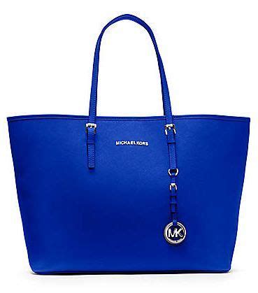 sac michael kors bleu electrique|Michael Kors leather tote.